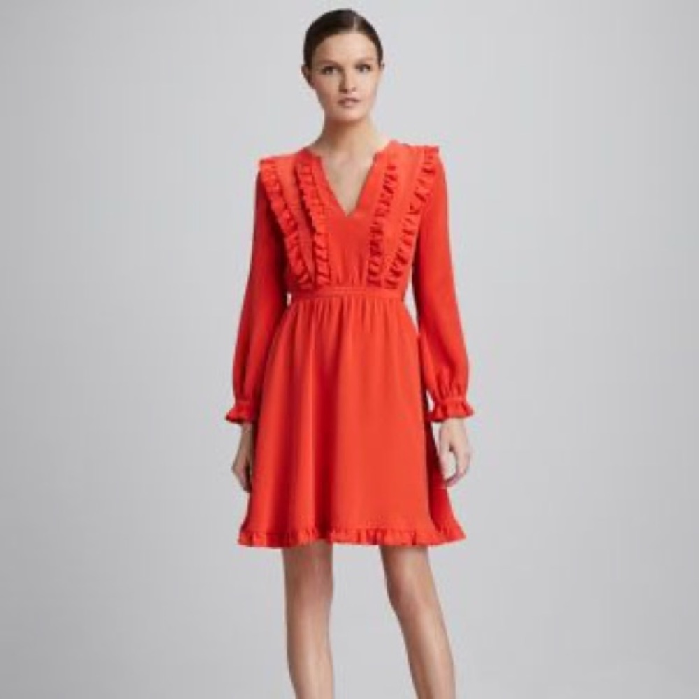 Adelle ruffled sick dress by Kate spade